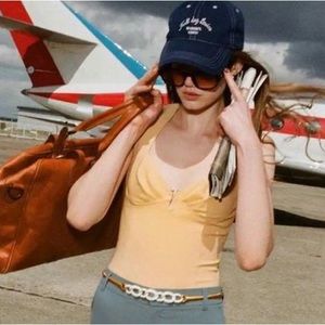 NWOT ZARA Yellow Bustier Effect Bodysuit